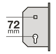 Slotkast met specificatie 72 mm