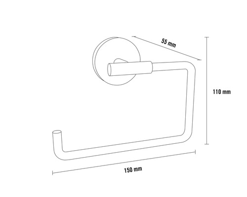Afmetingen van een toiletpapierhouder