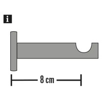 Gordijnroedehouder met een lengte van 8 cm