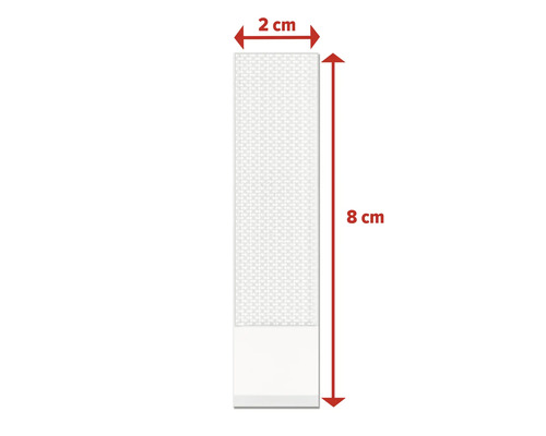 Zelfklevend kussen met afmetingen van 2 cm bij 8 cm
