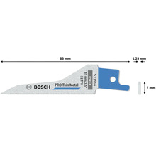 Bosch decoupeerzaagblad S325GF Pro voor het snijden van dun metaal, 85 millimeter lang