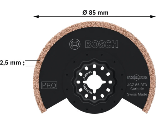 Bosch Carbide schuurblad ACZ 85 RT3 met Starlock-opname, diameter 85 mm