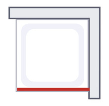 SCHULTE Zijwand voor douchedeur antraciet glas Vetro 87,5 cm gunmetal