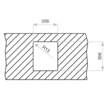 Technische tekening met maatgegevens voor een product