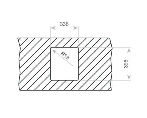 Technische tekening met maatgegevens voor een product