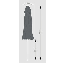 SOLUNA Parasol LED antraciet Ø 300 cm
