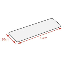 Rechthoekige plaat, 65 cm lang en 20 cm breed