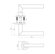 INTERSTEEL Deurkruk paar Q1 op rozet gunmetal