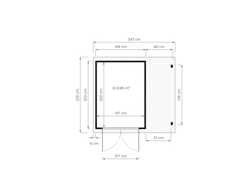 Plattegrond met afmetingen