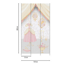 Fotobehang met prinsessenmotief, afmetingen 159 bij 280 cm