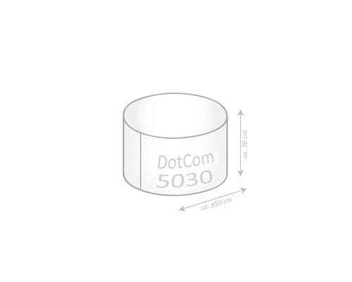 DotCom 5030 cilinder, circa 30 cm hoog, circa 50 cm diameter
