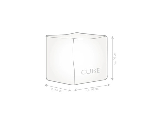 Kubus circa 40 centimeter kussen