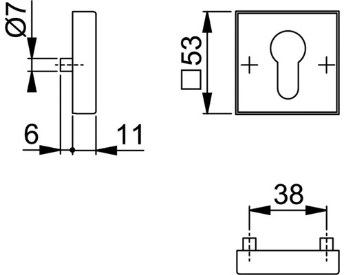 Technische tekening met maatvoering