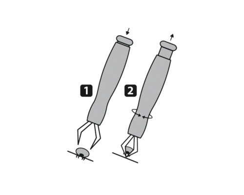 Instructies voor het verwijderen van teken met een tekentang