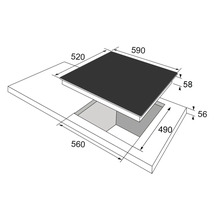 Afmetingen van een kookplaat met inbouwdiepte