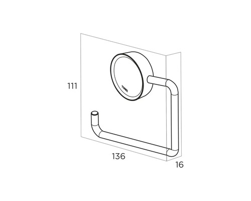 Tiger handdoekring met maatvoering