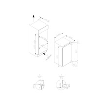 Maatschets van een keukenkast met alle maatvoeringen