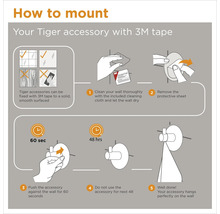 Montage-instructies voor Tiger accessoires met 3M tape