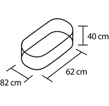 VITAVIA Verhoogde kweekbak Vita 401 basic zilver 82,1x162,1x40,1 cm