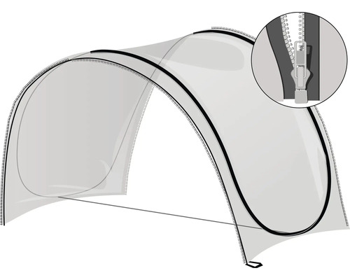 Afdekking met ritssluiting voor buiten