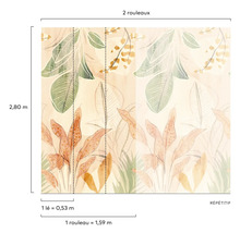 Illustratie van een behang met plantenmotief