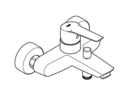 Badkamerkraan voor wandmontage met enkele hendel