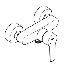 Opbouw douchearmatuur voor wandmontage