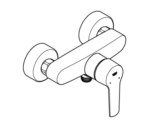 Opbouw douchearmatuur voor wandmontage