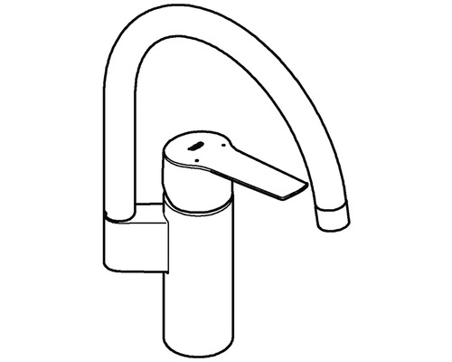 Wastafelkraan met hoge uitloop