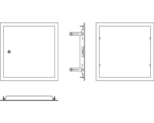 Inspectieluik in verschillende aanzichten.