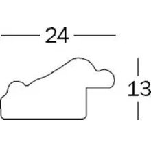 Profieldoorsnede met afmetingen 24 en 13