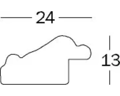 Profieldoorsnede met afmetingen 24 en 13