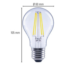 Ledlamp met afmetingen 60 mm diameter en 105 mm hoogte