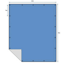 Afdekking met ogen, 4 meter bij 5 meter