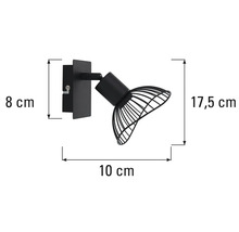 Afmetingen van de wandlamp