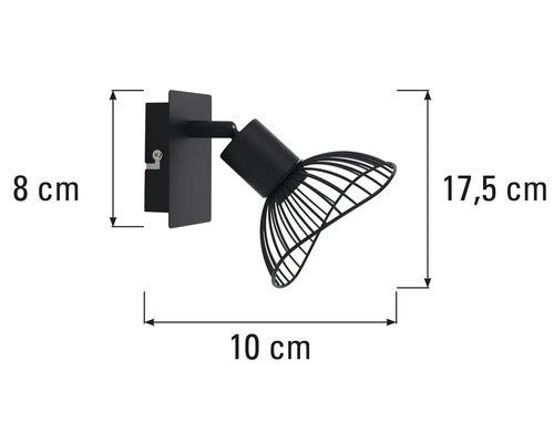 Afmetingen van de wandlamp