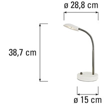 Afmetingen van een bureaulamp