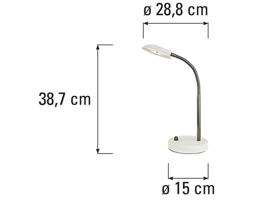 Afmetingen van een bureaulamp