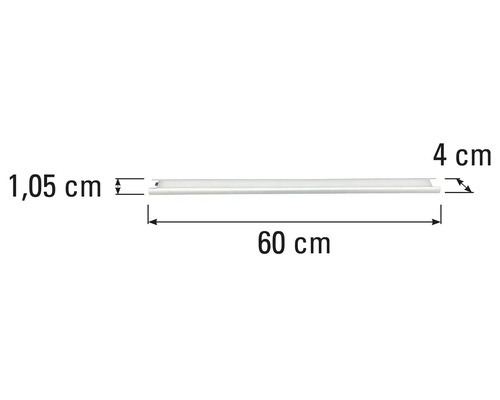 Technische tekening van een lamp van 60 centimeter met breedtegegevens