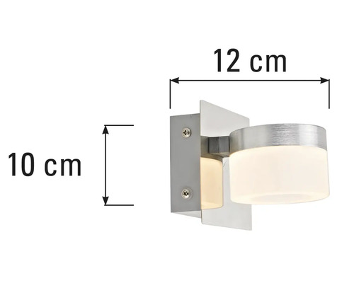 Wandlamp met afmetingen 10 bij 12 centimeter