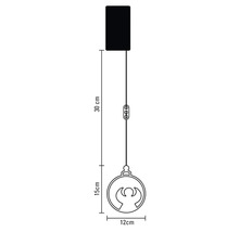Technische tekening van een hanglamp met afmetingen.