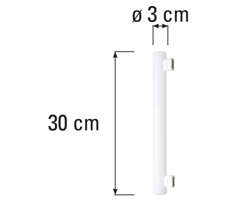 Fluorescentielamp met afmetingen 30 bij 3 centimeter