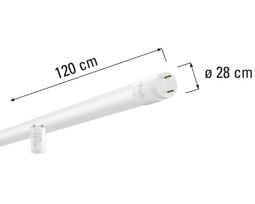 LED buis, lengte 120 cm, diameter 28 cm
