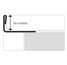 Profielstrip met een hoogte van 10 mm