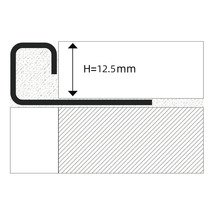 Afbeelding van een profiel met een hoogte van 12,5 mm.