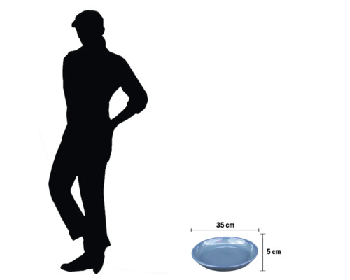 Decoratieve schaal, circa 35 cm diameter en 5 cm hoog