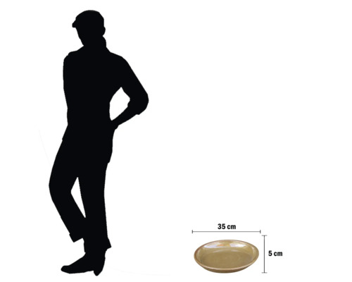 Keramische plantenschaal, diameter 35 cm