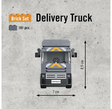 Bouwpakket bestelwagen van 181 onderdelen, 8,9 cm hoog en 7 cm breed