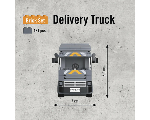 Bouwpakket bestelwagen van 181 onderdelen, 8,9 cm hoog en 7 cm breed