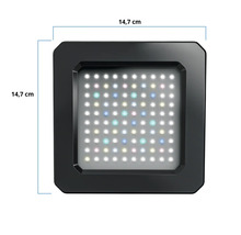 Vierkante aquariumlamp van 14,7 x 14,7 cm